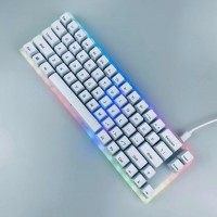 2025 New arrival K66 RGB Acrylic gaming keyboard ABS painted laser UV-coating keycaps